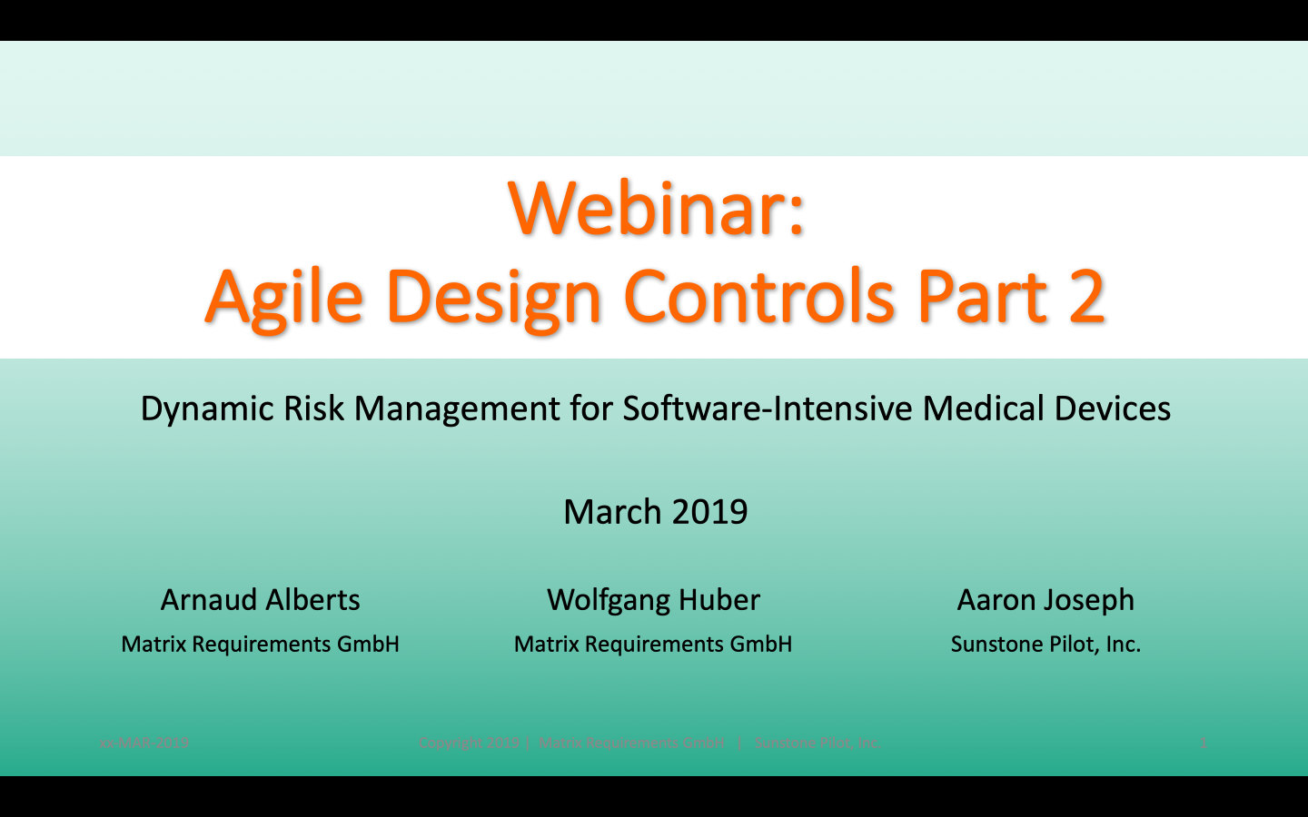 Agile Design Controls Part 2 Webinar: Dynamic Risk Management for SW ...