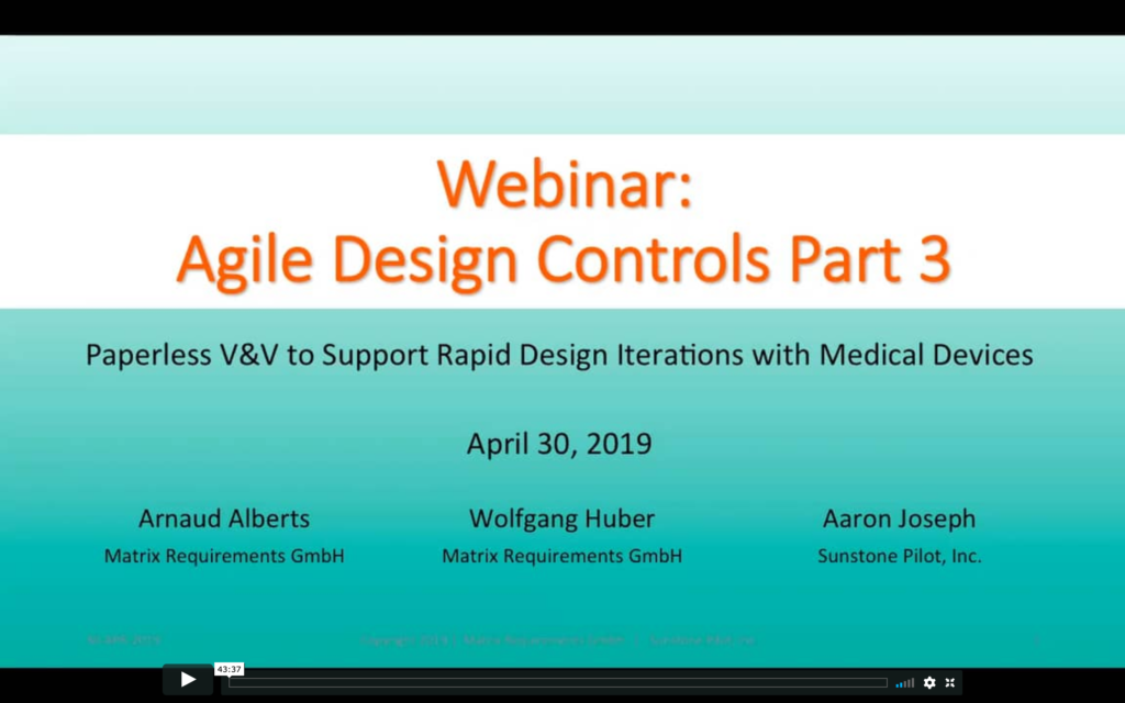 Agile Design Controls V&V